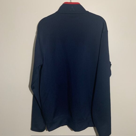 Chicago Fire Department Navy Blue Men's 1/4 Zip Pullover Sweatshirt - Size M - Picture 4 of 4